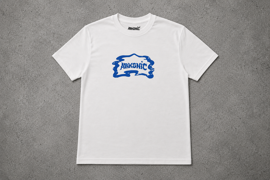 Arkonic tee- blue white